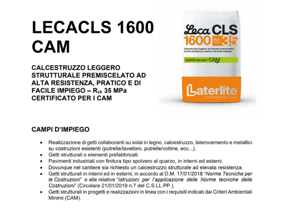Leca CLS 1600 CAM Scheda tecnica